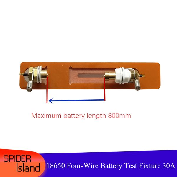 Profesional de 4 vías Herramienta de prueba de batería de cuatro hilos 30A Prueba de resistencia a la batería 18650 Prueba de batería 30A