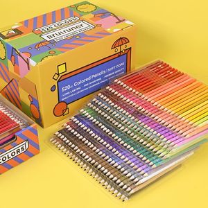 Professionnel 520pcs Crayons de couleur d'huile Dessin Dessin Set Croquis Soft Couleur Boîte cadeau pour les enfants peignant les fournitures d'art 231221