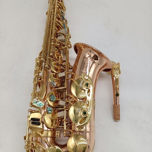 Saxophone alto professionnel en cuivre phosphoreux accordé 54Eb, instrument de jazz artisanal français renforcé avec accessoires