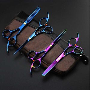 Professionele 6 5.5 Japan 440C Klassieke Cut Hair Scissors Dunner Shears Snijden Kapper Makas Kappers Set 220125