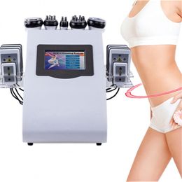 Professionele 6 in 1 40k ultrasone afslanken Cavitatie RF Diode 8 Pads Lipo Laser Vacuüm Body Cellullite Radio Frequentie Fat Loss Beauty Apparatuur