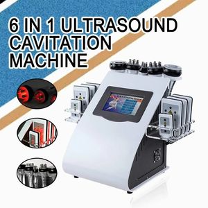 Professionnel 6 en 1 40k cavitation sous vide à ultrasons RF amincissant la machine graisse lipolaser machines de mise en forme du corps avec lifting du visage pour une utilisation en salon