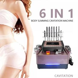 Professionnel 6 en 1 Fat Dissolving Body Machine Machine RF + 40K 80K Cavitation + Vacuum + Machine de salon de mise en forme de corps laser Lipo