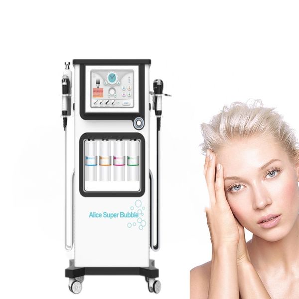 Professionnel 7 en 1 Alice Super Bubble Oxygen Jet Peel Blanchiment de la peau Machine de nettoyage en profondeur du visage Élimination des pigments Rajeunissement de la peau Salon de beauté