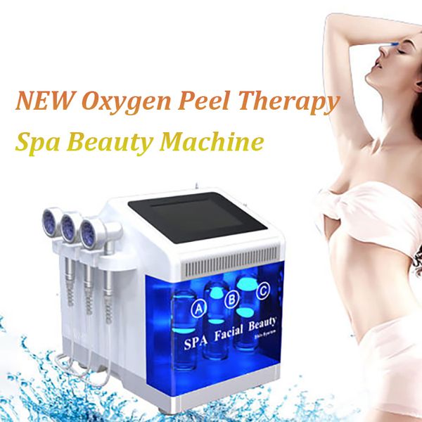 Profesional 7 en 1 Hydra Aqua Peel Máquina de belleza de limpieza profunda Hidrodermoabrasión Rejuvenecimiento de la piel facial Instrumento de pulverización facial con chorro de oxígeno