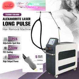 Professionele 755nm Alexandrite Laser 1064nm Machine Nd Yag Alex Ontharingsapparatuur Huid Rujuvenational Pijnloze Vloeibare Stikstof Koeling