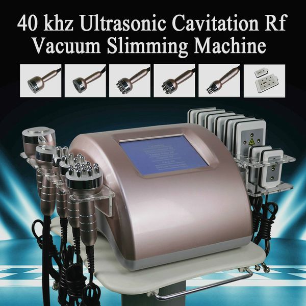 Machine amincissante professionnelle 7 en 1 multi-fonction 40 K Cavitation vide multi-polaire Rf 3 Mhz ultrasons Bio chaud froid marteau