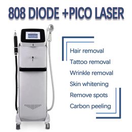 Professionele 808nm diode laser haarverwijderingsmachine verwijderen vlekken koolstofschepen schoonheidsapparaat 810 picosecond nd yag tattoo verwijdering