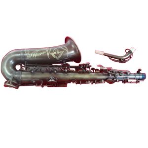 Professionnel 95% copie profondément sculpté marque Six Sax modèle cuivre Antique Eb plat Saxophone Alto avec étui accessoires