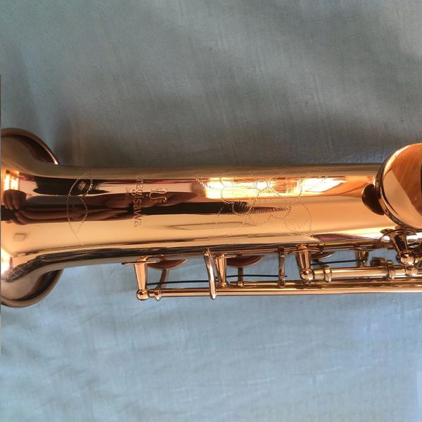 Saxofón de tubo recto Soprano profesional 992 Bb, latón dorado pintado, fabricación artesanal japonesa, instrumento de jazz con accesorios