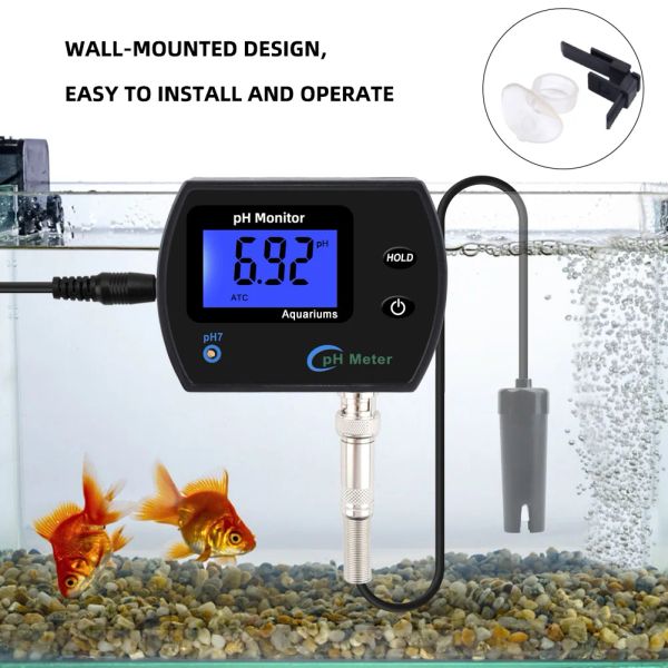 Profesional Preciso Medidor de pH Acuario Multi-parámetro Digital Monitor de agua Monitor Tester de agua Acidómetro Holdita Hydroponics