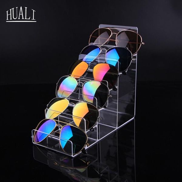 Présentoir de lunettes de soleil transparent en acrylique professionnel, présentoir de lunettes transparent multicouche pour bijoux, lunettes, portefeuille displa2470