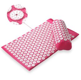 Professionele Acupressuur Cupunctuur Massage Mat En Kussen Messager Therapie Kussen Stress Pad Rug Body Pijn Spike Ontspanning Mat