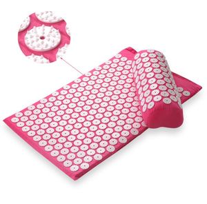 Professionele Acupressuur Cupunctuur Massage Mat En Kussen Messager Therapie Kussen Stress Pad Rug Body Pijn Spike Ontspanning Mat