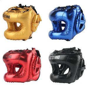 Professionnel adulte hommes femmes Kick Boxing Sanda MMA casque Protection complète pour protéger le nez libre faisceau de combat tête intégrale Gear240129