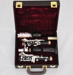 Africa profesional Ebony Wooden Wooden Clarinet 18 Níquel de plata clave con nuevo Case6141985
