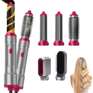 Professionele Air Brush 5 in 1 Föhn Blow Styler Styling Krultang Wand Curler Rechttrekken 240329