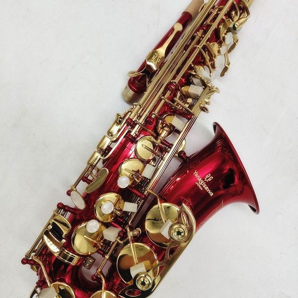 Saxofón Alto profesional A-992 Eb, llave plana de oro rojo, instrumento súper Musical con estuche