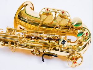 Saxophone alto professionnel YAS-875EX, YAS-62 Gold Key Super Instrument de musique Embouchure de saxophone électrophorétique en or de haute qualité Étui rigide