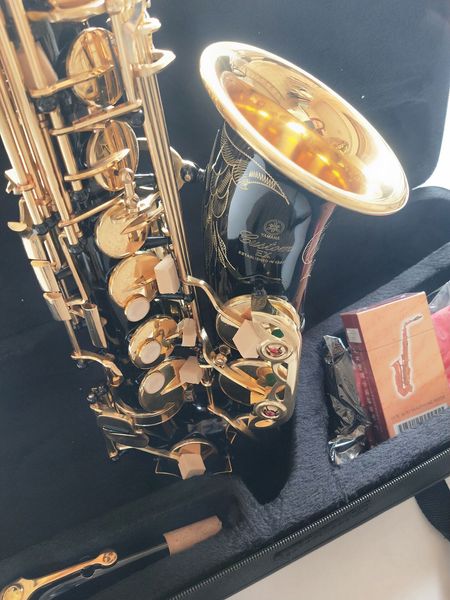 Saxophone Alto professionnel YAS-875EX, clé en or, Super instrument de musique, meilleure qualité, sculpture en profondeur, saxophone noir résolu