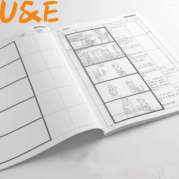 Cahier de croquis de modèle de storyboard d'animation professionnelle pour le Journal de scènes de croquis et de plan de dessin de film