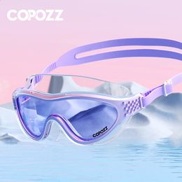 Hommes anti-buts professionnels femmes swimming Goggles UV Protection Lunets de natation réglables Grands Formes Silicone Pool Eyewear 240417