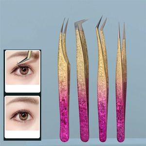 Professionele anti-statische valse wimpers Tweezers Twee kleurgradiënt wimperverlenging Clip Women Beauty Makeup Tweezer