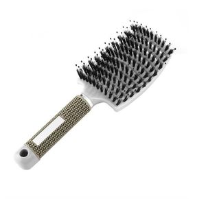 Brosse à cheveux antistatique professionnelle rangée incurvée peigne à cheveux coiffure masseur de cuir chevelu brosse à cheveux barbier outils de coiffure