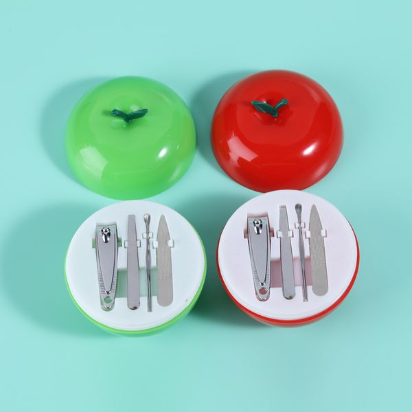 Emballage de pomme professionnel 4pcs Kit de calipper à ongles Set Sage de soins Pédicure Scissor Twezer Knife Ear Pick Pick Manucure Set Tools