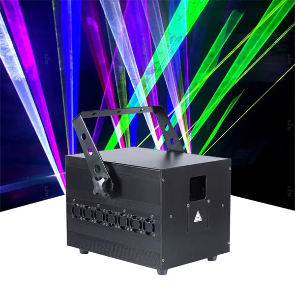 Éclairage laser audio professionnel 10w RGB dmx, lumière Laser d'animation 3d, effet de scène, projecteur de lumière laser