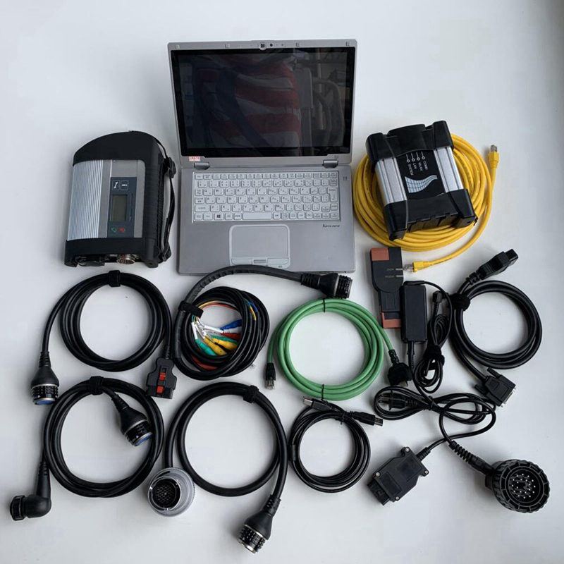 Professional Auto Diagnostic Tool Icom Next for BMW MB Star C4 SD Compact Multiplexer Cables 2in1 Latest Soft/ware in Used Laptop CF-AX2 I5 CPU 4G RAM 1TB Mini SSD