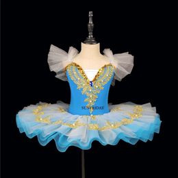 Costume de ballet professionnel ballerine classique Tutu pour enfant enfant fille adulte princesse crêpe Tutu danse robe de Ballet fille 240304