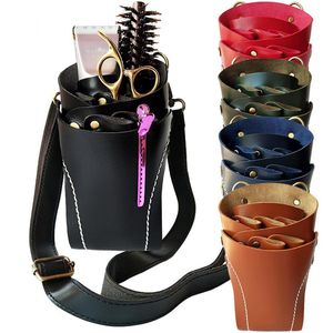 Professionnel Barber Cisailles Holster Porte-Ciseaux Pochette Cheveux Dressres Sac Avec Ceinture Pour Coiffeurs Salon Coiffeur Coiffeur T1336D