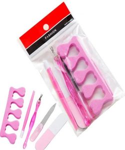 Outils de manucure de base professionnels Toe Nail File Séparateur de cuticule Traitement ALLINONE Nail Art Tools Kit pour Nail Care2319705