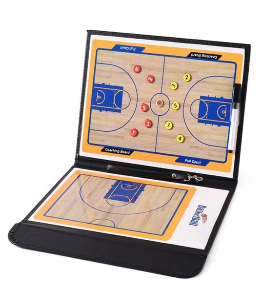 Tablero de entrenamiento de baloncesto profesional, portapapeles de doble cara para entrenadores, tablero táctico de baloncesto wmarker de borrado en seco 1492798