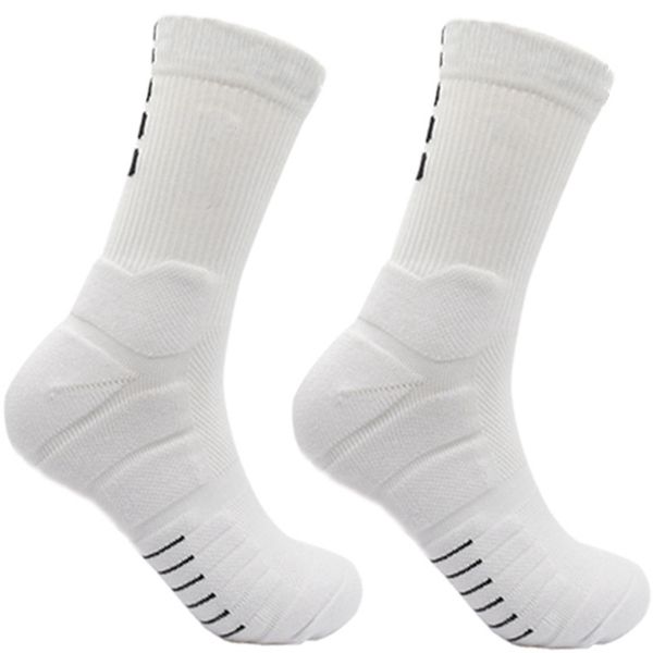 Chaussettes de basket-ball professionnelles Bas mi-tube pour hommes Bas de serviette épaissi haut de gamme Pression de combat réelle Crochet de sport Bas respirant