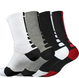 Chaussettes de basket-ball professionnelles épaissis de serviettes de serviette à fond Hommes Elite Long Cylindre Sports d'extérieur High Protective Socks4810183