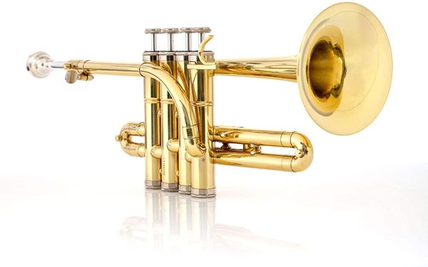 Trompette professionnelle Bb en laiton laqué or, surface de trompette, ton, haute qualité, Piston Monel 00