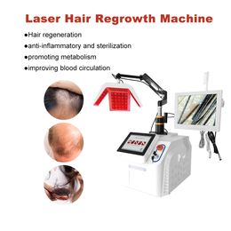 Professionele schoonheidsapparatuur 650nm Low Level Diode Laser Haargroeimachine Rood licht Anti-haaruitval Behandeling Hoofdhuiddetectie Pijnloze analysator