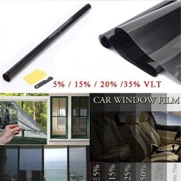 professionele zwarte autoruit tint film roll krasbestendig roll 50% VLT voor auto thuis auto glas sticker 50 300cm242o