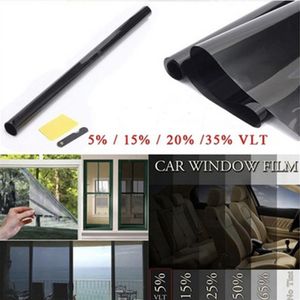 professionele zwarte autoruit tint film roll krasbestendig roll 50% VLT voor auto thuis auto glas sticker 50 300cm253j