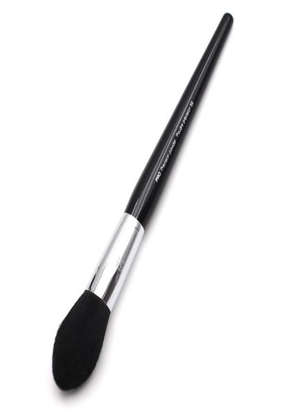 Profesional negro mango largo de madera fibra sintética sedosa 59 aerodinámico forma cónica Pro precisión cepillo para polvo Tool3852030