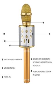 Micrófono inalámbrico Bluetooth profesional, altavoz, micrófono de mano, micrófono de Karaoke, reproductor de música, grabador de canto, micrófono KTV ne8794876