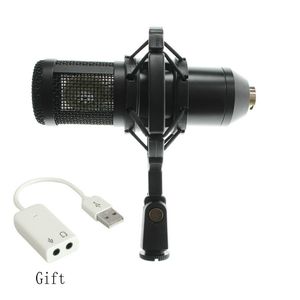 Microphone professionnel à condensateur BM800 KTV Studio Audio professionnel micro d'enregistrement vocal KTV karaoké + support antichoc
