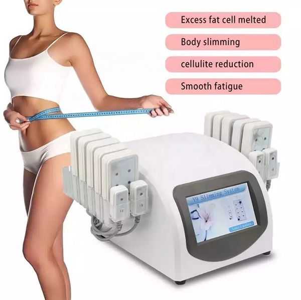 Corps professionnel minceur machine liposuccion perte de poids 650nm Diode Laser 14 Lipo Pads Machines équipement de massage usage domestique