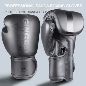 Professionele Bokshandschoenen Volwassen Sparring Gratis Vechten Handschoenen Ademend Grote Maat Vechten Mannen Vrouwen Spelen Zandzakken Combat240115