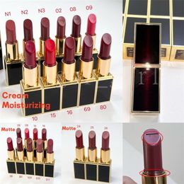 Professionele merklippenstift Lipkleur TF Mat en crème Hydraterende stijl Diep logo Rouge a Levres Mat 3g 23 kleuren Meisje Schoonheid Make-up 7A Kwaliteit Voorraad Snel schip 2024