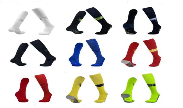 Chaussettes de football de sport rayées de marque professionnelle, genou haut, cyclisme, bas longs, cadeaux de noël, chaussettes de football antidérapantes pour adultes 4407179