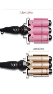 Professionele Keramische Triple 3 Barrel Hair Wave Waver Styling Tools Digitale Salon Krultang Curler Wand Hair Styler7127403