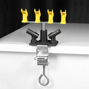 Freeshipping Professional Clamp-on Airbrush Holder Hold 6 Mount Kit de support de station de banc de table pour pistolet pulvérisateur pour aérographe 360 degrés